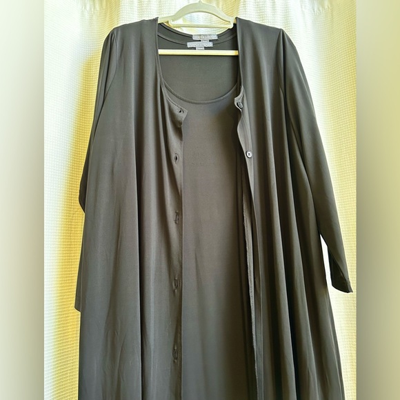 Jessica London 2-piece Black Knit Plus Size Duster Set NWOT - Picture 9 of 13